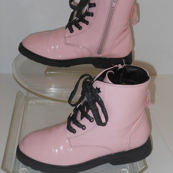 SO PINK PATENT LEATHER ANKLE BOOTS SIZE 4 MEDIUM - Picture 6 of 9